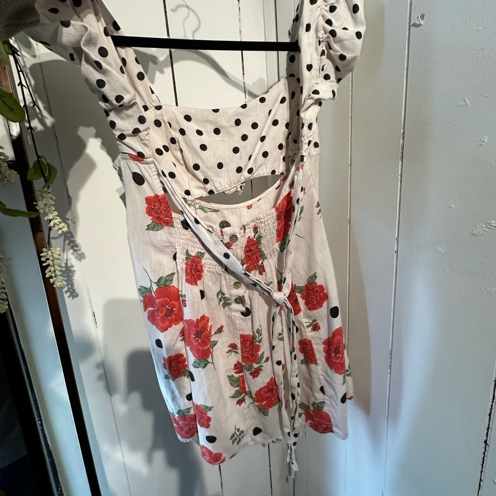 FREE PEOPLE Floral Polka Dot Dress - Picture 3 of 4